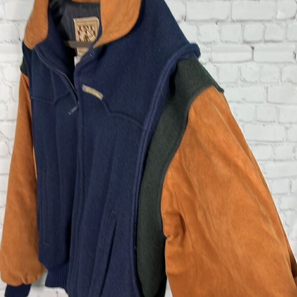 Vintage 80’s Rode Walker Made in USA Wool & Suede Bomber Near Mint condition Med - Picture 3 of 10